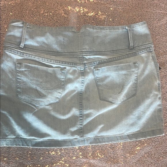 Casual Blue Gray Mini Skirt for Night Out - Picture 4 of 6